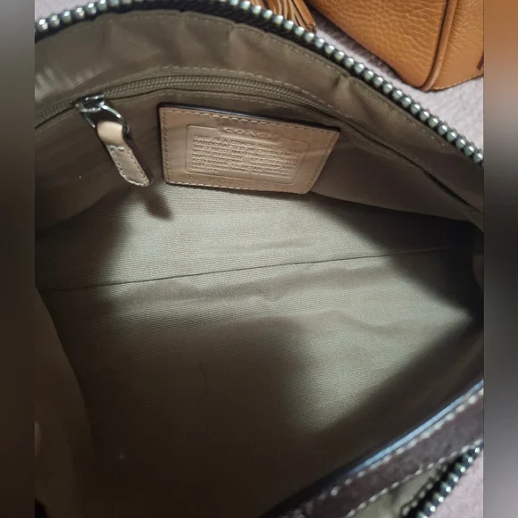 Coach Vintage Signature Stripe Baguette Demi Bag EUC - Picture 7 of 8